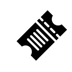 Ticket icon vector. Line raffle ticket symbol.