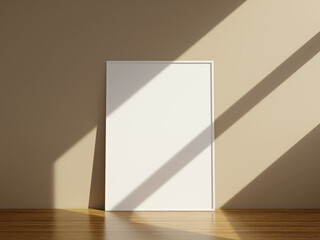 Frame mockup for art and quotes on top of a table