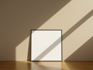 Frame mockup for art and quotes on top of a table