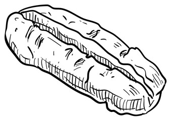 hotdog handdrawn illustration
