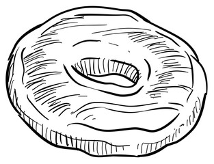 donut handdrawn illustration
