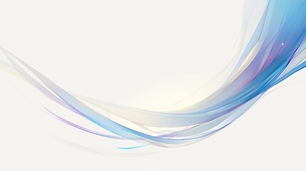 Elegant abstract design with flowing white and blue lines creating a dynamic and airy visual effect on a light background.