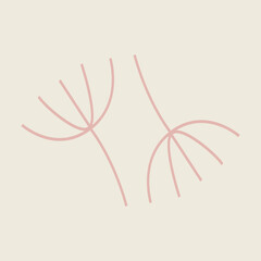 Hand Drawn Botanical Chic Bohemian Shape Vector Element