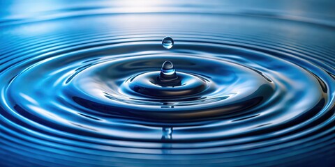 A drop of water creating ripples on the surface of the water, water, drop, ripple, nature, abstract, fresh, liquid, splash,purity