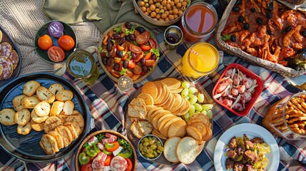 Fototapeta premium Picnic Basket Full of Delights