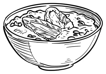 salad handdrawn illustration