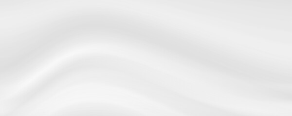 Obraz premium Smooth grey wave background. Subtle silver curve lines texture. Abstract gray template for graphic design, medical, tech, cosmetic wallpaper, poster, flyer, brochure. Vector wide gris pattern