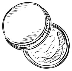 hair cream handdrawn illustration