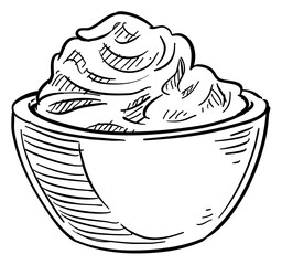 hair cream handdrawn illustration