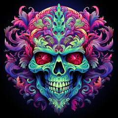 Skull Kaleidoscopic patterns