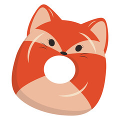 Rubber Inflatable Ring Illustration in Minimalist Cartoon Design. Circle Lifebuoy for Swimming. Isolated Vector Design.