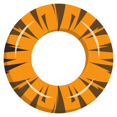 Rubber Inflatable Ring Illustration in Minimalist Cartoon Design. Circle Lifebuoy for Swimming. Isolated Vector Design.