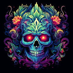 Skull Kaleidoscopic patterns