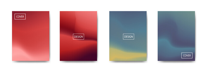 set of abstract background with beautiful gradation color, colorful background for poster flyer banner backdrop.vertical banner.cool fluid background vector illustration