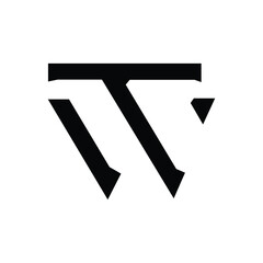 letter wt logo design