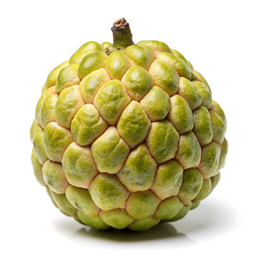 Atemoya fruit isolated on white background.