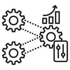 performance management system icon vector