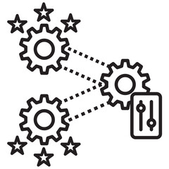 performance management system icon vector
