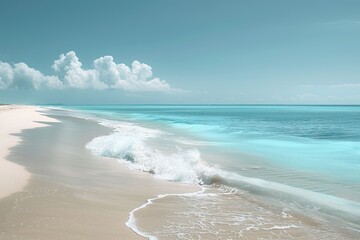 Waves on a Sunny Beach