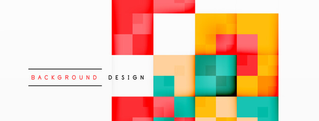 Dynamic colorful squares background. Vector Illustration For Wallpaper, Banner, Background, Card, Book Illustration, landing page