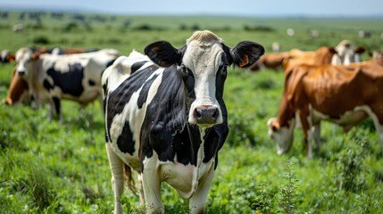 Majestic Cattle Grazing on the Lush Pampas Plains in Buenos Aires Province, Argentina