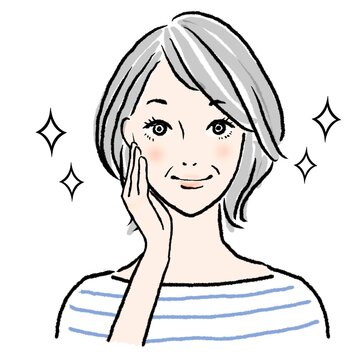 若々しいシニア女性