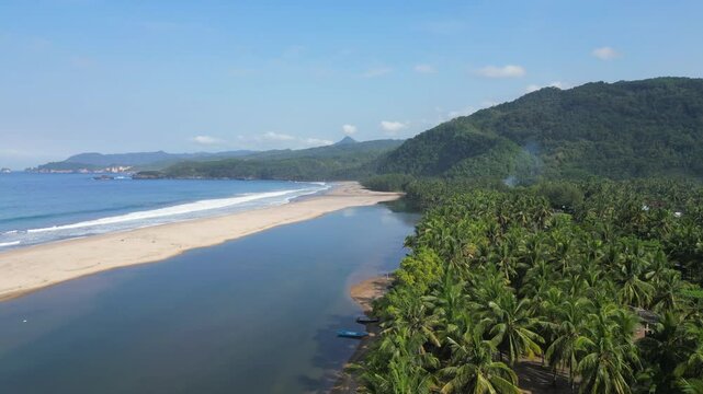 Beautiful Pantai Soge Beach Free Of Tourists In Java Indonesia Near Pacitan