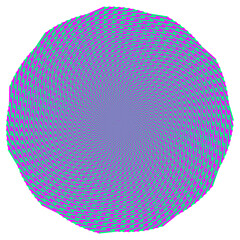 An abstract retro psychedelic spiral shape design element.