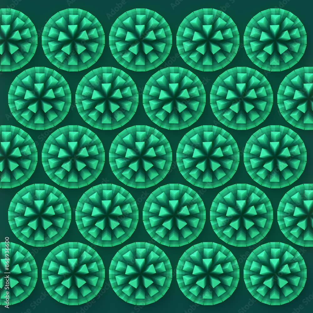 Poster 3d rendering digital illustration of a pattern resembling a group of abstract crystals