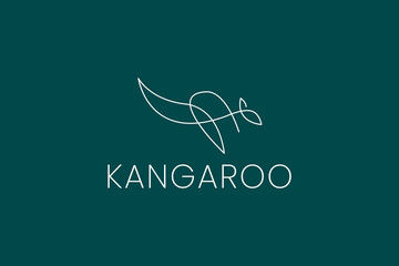 kangaroo logo vector icon illustration