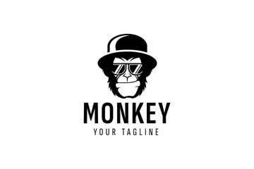 monkey logo vector icon illustration