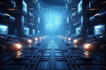 Futuristic Digital Cyberspace