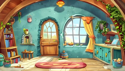Fairy Tale Cottage Interior 