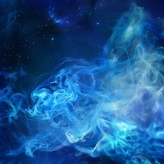 Obraz premium Unique Fantasy Vibrant Ethereal Colorful Background with Purple and Blue Gradient Smoke, Shining Divine Light, Halloween, Christmas, Symbol of Human Faith, Jesus, Christianity, Hope, New Year, AI-Gene