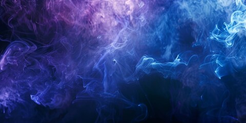Unique Fantasy Vibrant Ethereal Colorful Background with Purple and Blue Gradient Smoke, Shining Divine Light, Halloween, Christmas, Symbol of Human Faith, Jesus, Christianity, Hope, New Year, AI-Gene
