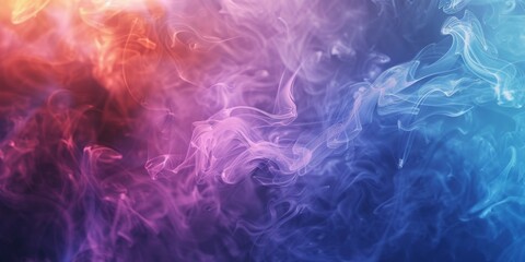 Fototapeta premium Unique Fantasy Vibrant Ethereal Colorful Background with Purple and Blue Gradient Smoke, Shining Divine Light, Halloween, Christmas, Symbol of Human Faith, Jesus, Christianity, Hope, New Year, AI-Gene