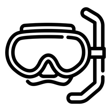 recommend clip art: diving mask Line Icon