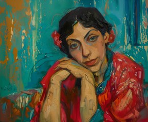 Fototapeta premium Romantica, oil painting style.