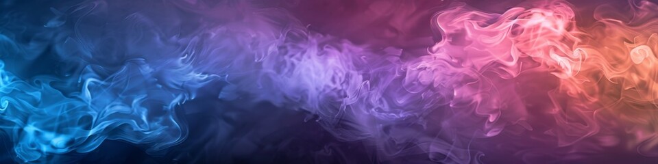 Obraz premium Unique Fantasy Vibrant Ethereal Colorful Background with Blue Gradient Dreamy Smoke, Shining Divine Light, Halloween, Christmas, Symbol of Human Faith, Jesus, Christianity, Hope, New Year, AI-Generate