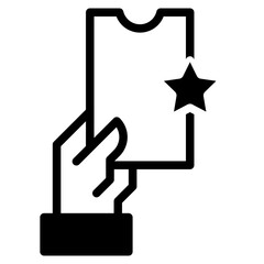 Ticket icon vector. Lottery ticket symbols lines and stars.