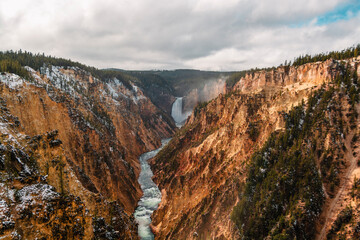 Enchanting Cascade of Yellowstone: The Majestic Lower Falls