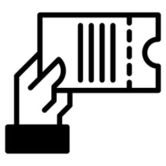 Ticket icon vector. Line raffle ticket symbol.