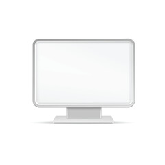 High-quality illustration of a realistic computer screen. Vector