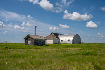 Abandoned community centre in the are of Garden Plain, north of Hanna, Alberta.