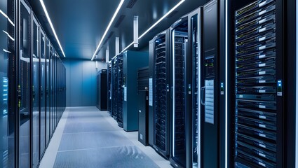 Server Room with Fire Suppression Systems