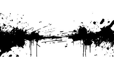 Obraz premium Black ink splash vector background