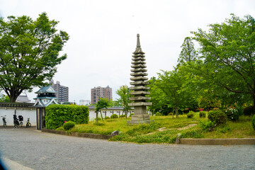 Okazaki castle in Aichi prefecture, Chubu, Japan.