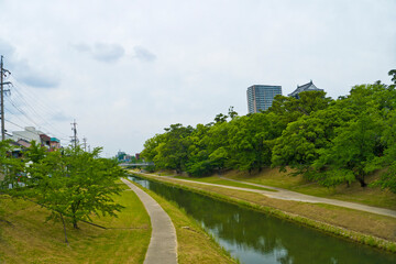 Okazaki townscape in Aichi prefecture, Chubu, Japan.