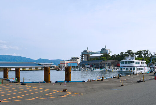Numazu large flood gate at Namazu port in Shizuoka, Chubu, Japan.