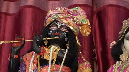 Statue of Lord Krishna with flute